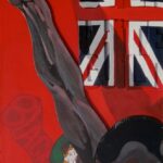 contemporary art Black Power salute on Bermuda flag, by artist Manuel Palacio